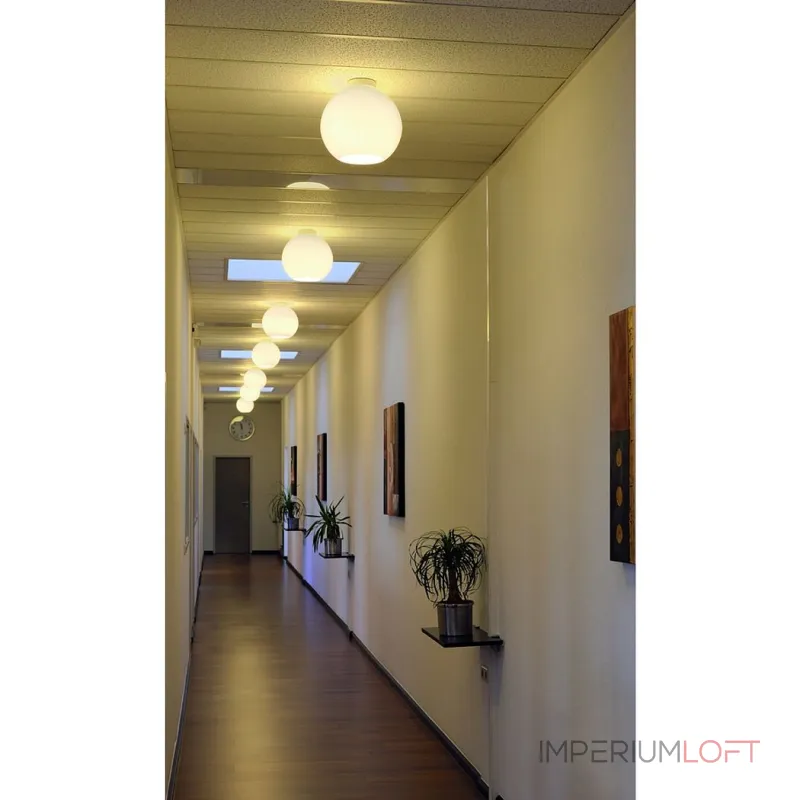 BIG SUN CEILING светильник потолочный для лампы E27 75Вт макс., алюминий / стекло белое