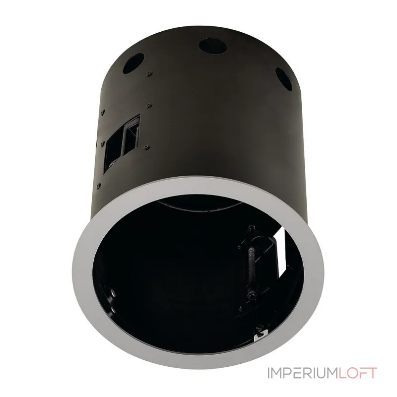 AIXLIGHT® PRO, 1 FRAME ROUND корпус с рамкой для 1-го светильникa MODULE, серебристый/ черный