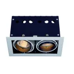 AIXLIGHT® PRO 50, 2 FRAME корпус с рамкой для 2-х светильников MODULE, серебристый / черный