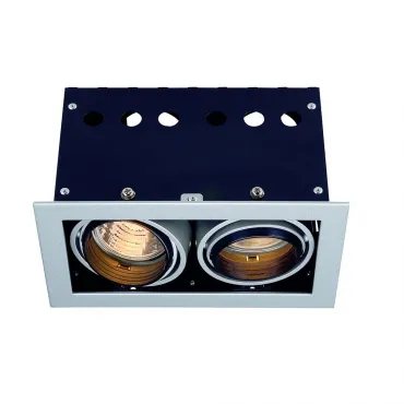 AIXLIGHT® PRO 50, 2 FRAME корпус с рамкой для 2-х светильников MODULE, серебристый / черный