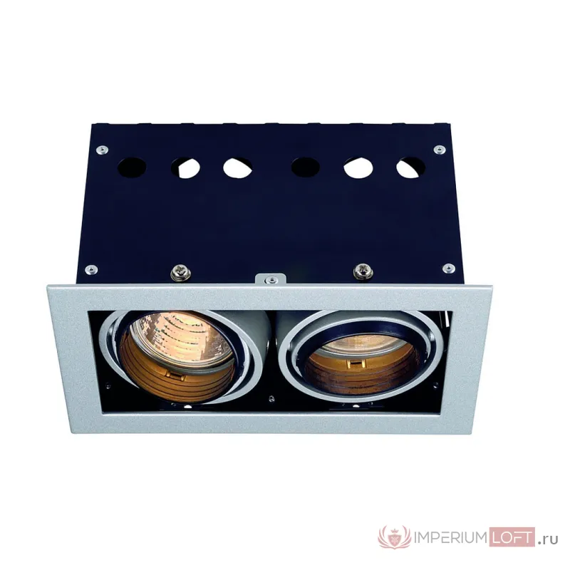 AIXLIGHT® PRO 50, 2 FRAME корпус с рамкой для 2-х светильников MODULE, серебристый / черный от ImperiumLoft