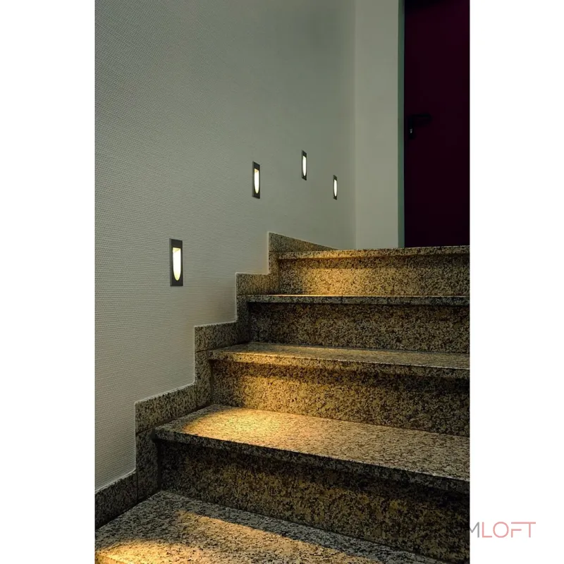 LED DOWNUNDER MINI светильник встраиваемый 350mA с PowerLED 1Вт, 3000K, 75lm, 40°, серебристый