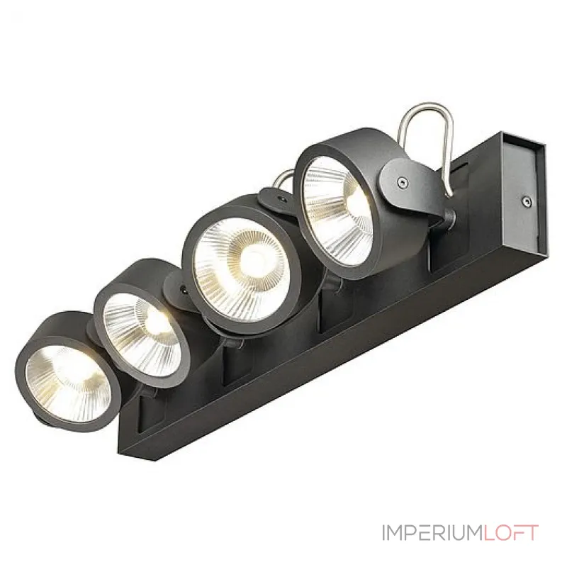 KALU 4 LED светильник накладной с COB LED 60Вт, 3000К, 4000лм, 60°, черный