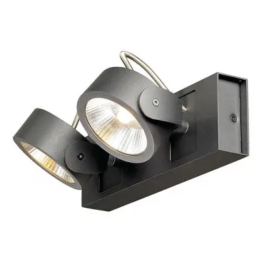 KALU 2 LED светильник накладной с COB LED 2х 10Вт (21Вт), 3000K, 1320lm, 24°, черный