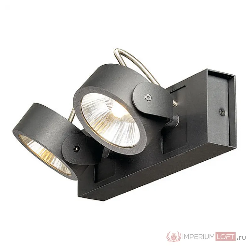 KALU 2 LED светильник накладной с COB LED 2х 10Вт (21Вт), 3000K, 1320lm, 24°, черный от ImperiumLoft