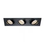 NEW TRIA 3 DL SET светильник с 3 COB LED по 6Вт (30Вт), 3000К, 2400lm, 38°, с блоком питания, черный