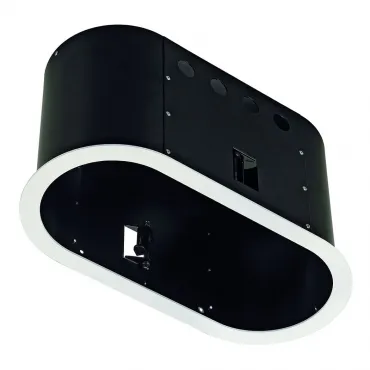 AIXLIGHT® PRO, 2 FRAME ROUND корпус с рамкой для 2-х светильников MODULE, текстурный белый/ черный