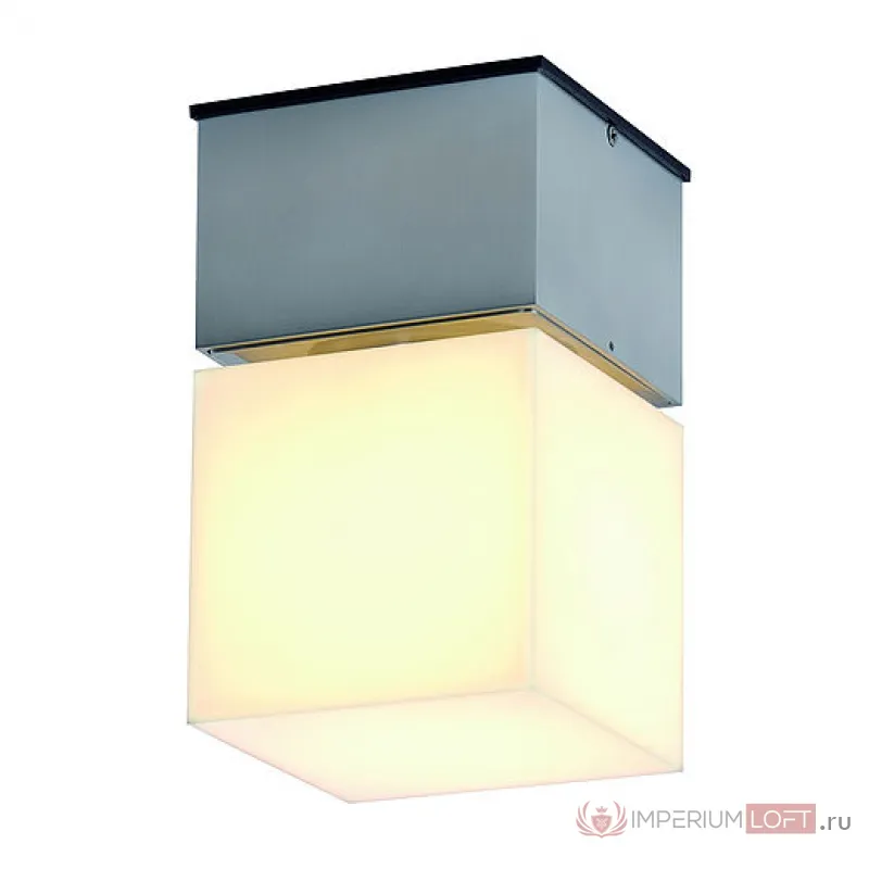 SQUARE C светильник потолочный IP44 для лампы E27 20Вт макс., матированный алюминий/ белый от ImperiumLoft