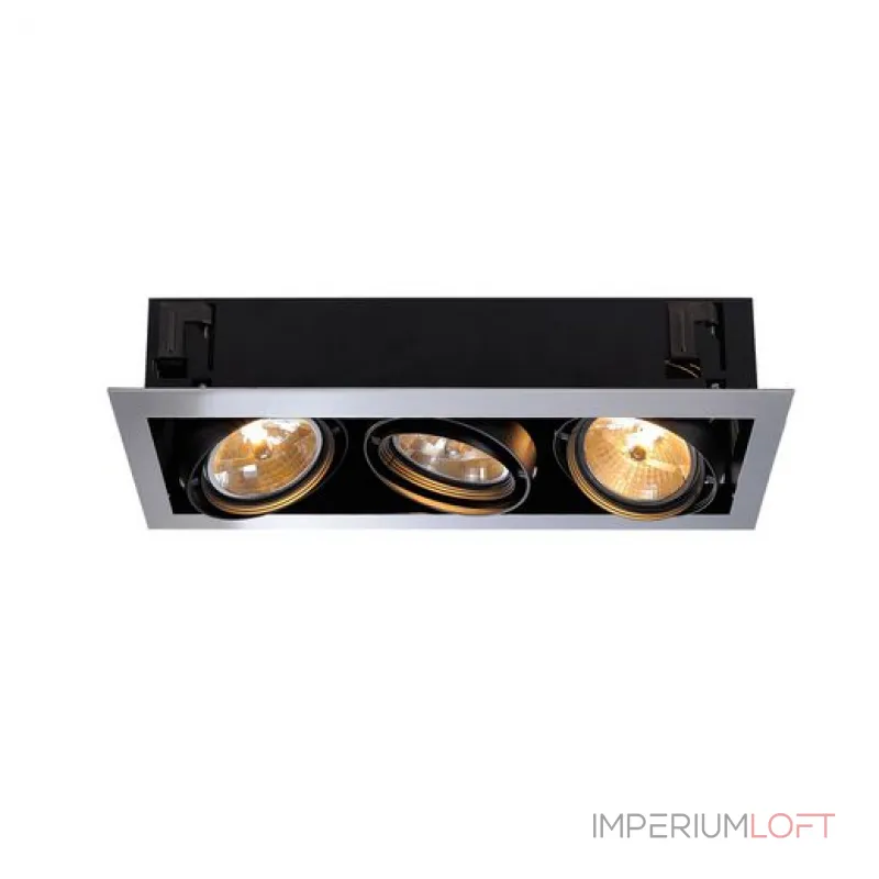 AIXLIGHT® FLAT TRIPLE QRB111 (H-15cm!) свет-к встр. для 3-x ламп QRB111 по 50Вт макс, хром/ черный AIXLIGHT® FLAT TRIPLE QRB111 (H-15cm!) свет-к встр. для 3-x ламп QRB111 по 50Вт макс, хром/ черный