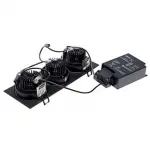NEW TRIA 3 DL SET светильник с 3 COB LED по 6Вт (30Вт), 3000К, 2400lm, 38°, с блоком питания, черный