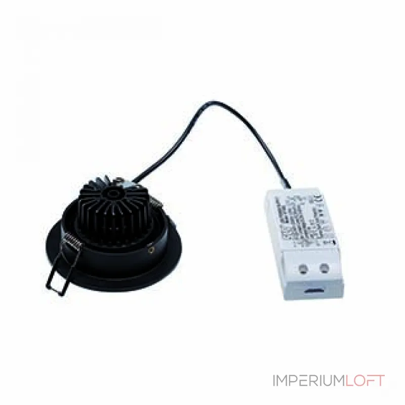 NEW TRIA LED DL ROUND SET, светильник с COB LED 6.2Вт, 2700K, 38°, 600lm, с блоком питания, черный