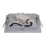 SENSER SQUARE 6W светильник встраиваемый 350mA c SMD LED 6Вт, 3000K, 240lm, без БП, серебристый