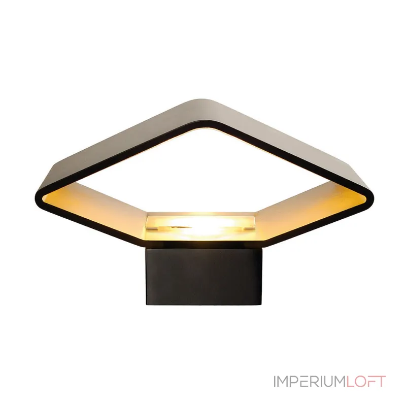 CARISO WL-1 светильник настенный с LED 7.6Вт (11Вт), 3000К, 190lm, черный/ латунь