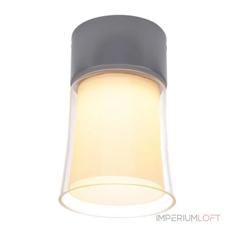RETO LED CL светильник потолочный с LED 2х4,4Вт (12Вт), 2700К, 620lm, серый/стекло белое