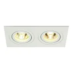 NEW TRIA 2 GU10 светильник встраиваемый для 2-х ламп GU10 по 50Вт макс., текстурный белый