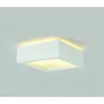 PLASTRA 104 E27 SQUARE светильник потолочный для 2-х ламп E27 по 25Вт макс., белый гипс