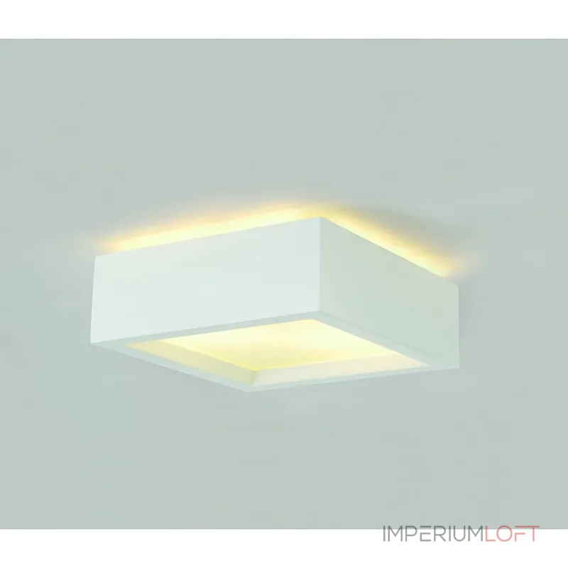 PLASTRA 104 E27 SQUARE светильник потолочный для 2-х ламп E27 по 25Вт макс., белый гипс