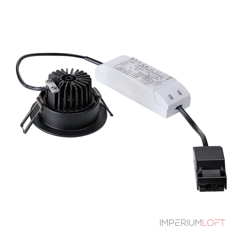 NEW TRIA 68 LED ROUND SET светильник с COB LED 9Вт (12Вт), 3000К, 775lm, 38°, с бл. питания, черный