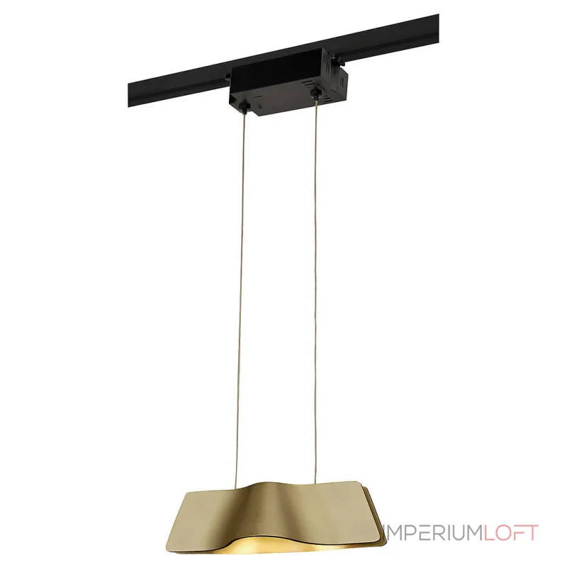 1PHASE-TRACK, WAVE PD светильник подвесной c COB LED 8.6Вт (12Вт), 3000К, 780lm, латунь