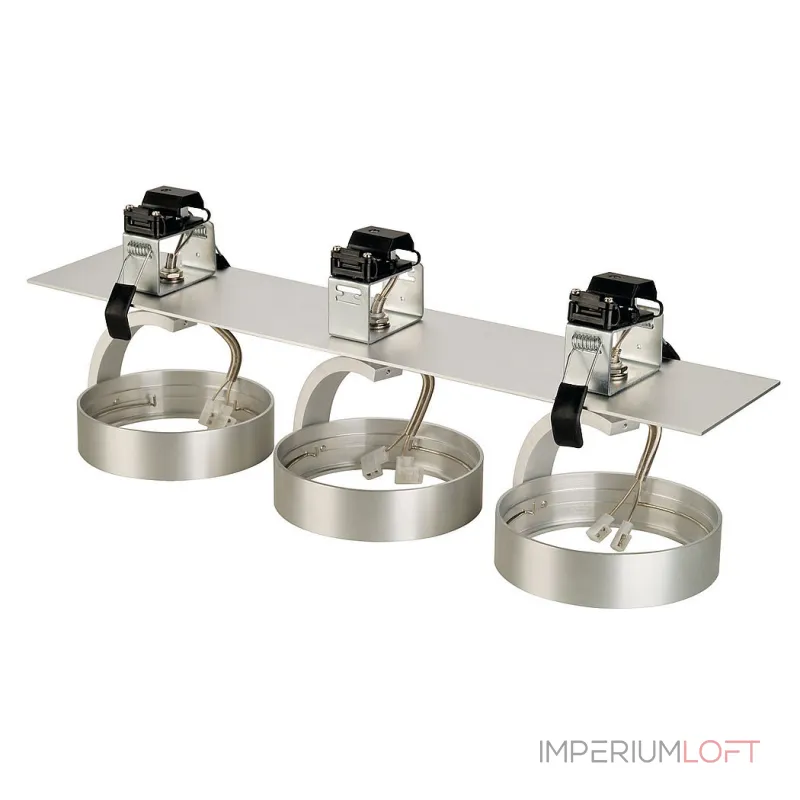 KALU RECESSED QRB 3 светильник встраиваемый для 3-х ламп QRB111 по 50Вт макс., матированный алюминий