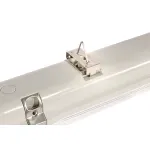 GERMA 127cm SINGLE светильник накладной IP65 для лампы T26 (T8) 36Вт, с ЭмПРА, серебристый