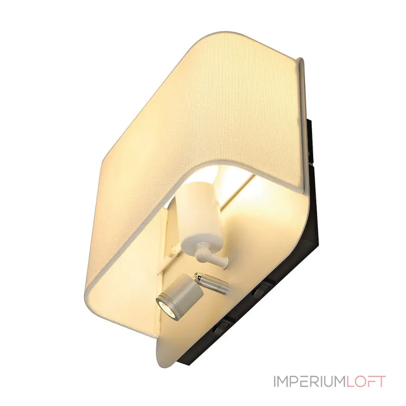 ACCANTO SPOT ROUND светильник настенный c LED 1Вт, 3000К 95lm и для лампы E27 24Вт макс., белый