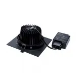 NEW TRIA XXL SQUARE SET светильник с COB LED 25ВТ (29Вт), 2700К, 2210lm, 38°, с бл. питания, черный