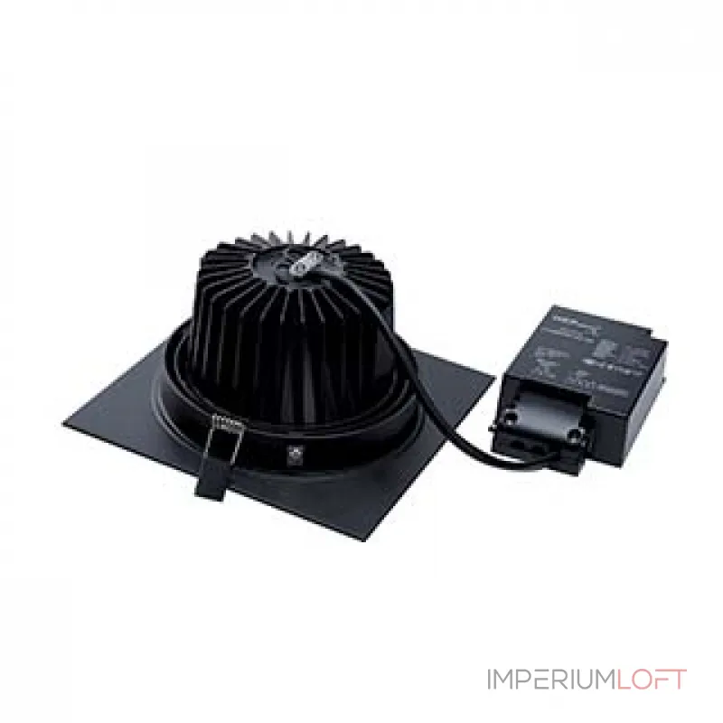 NEW TRIA XXL SQUARE SET светильник с COB LED 25ВТ (29Вт), 2700К, 2210lm, 38°, с бл. питания, черный