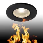KAMUELA ECO LED светильник встраиваемый IP65 с LED 6.5Вт, 3000К, 400лм, 38°, черный