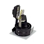 INDI REC 1S GU10 светильник встраиваемый для лампы GU10 50Вт макс., белый / черный от ImperiumLoft