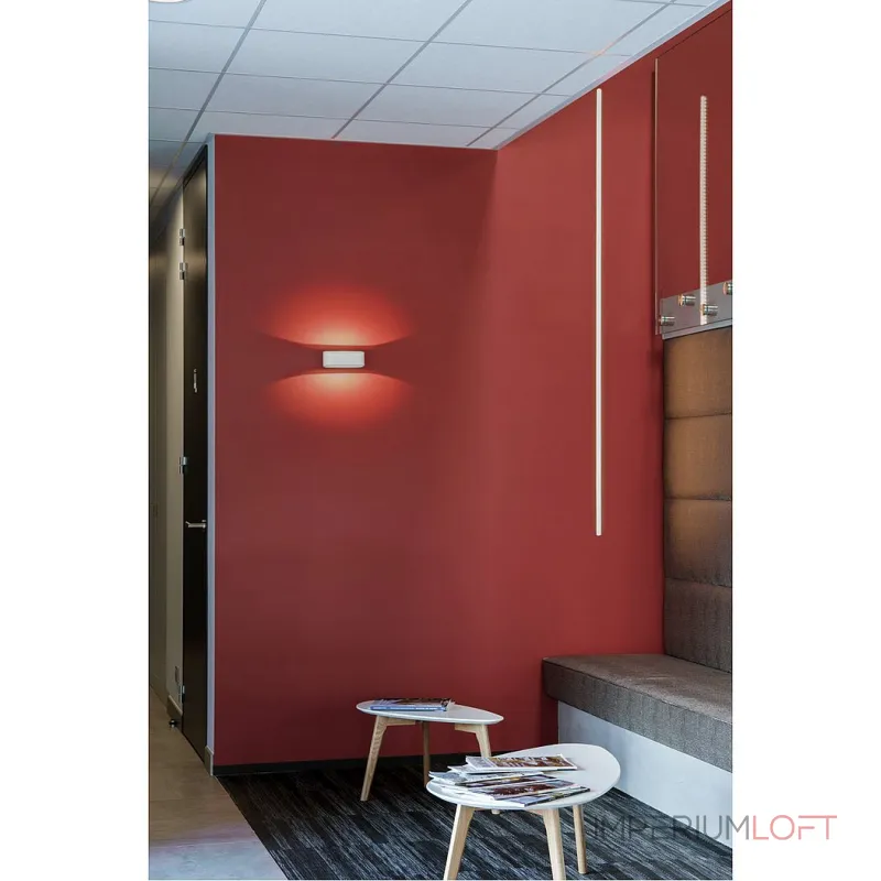 ASSO 70 LED Dim to Warm светильник настенный с LED 12Вт, 2000-3000К, 530лм, белый