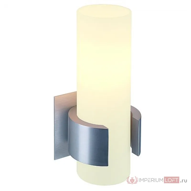 DENA 1 светильник настенный для лампы E14 40Вт макс., матированный алюминий / стекло белое от ImperiumLoft