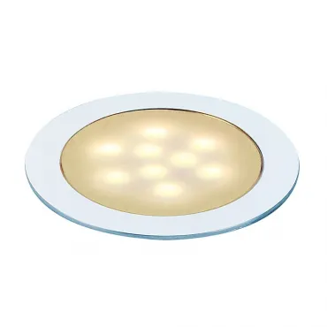 LED SLIM LIGHT светильник встраиваемый IP67 c 9 SMD LED, 0.5Вт, 3000K, 20lm, 12В~, полир. алюминий
