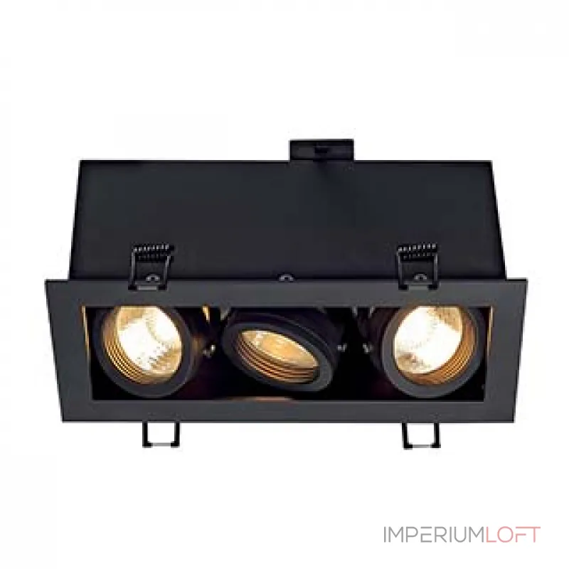 KADUX 3 GU10 светильник встраиваемый для 3-х ламп GU10 по 50Вт макс., черный