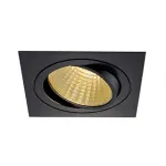 NEW TRIA XXL SQUARE SET светильник с COB LED 25ВТ (29Вт), 2700К, 2210lm, 38°, с бл. питания, черный