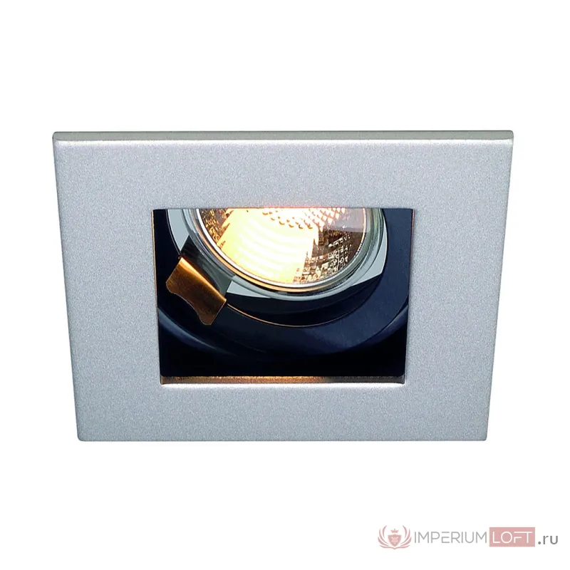 INDI REC 1S GU10 светильник встраиваемый для лампы GU10 50Вт макс., серебристый / черный от ImperiumLoft