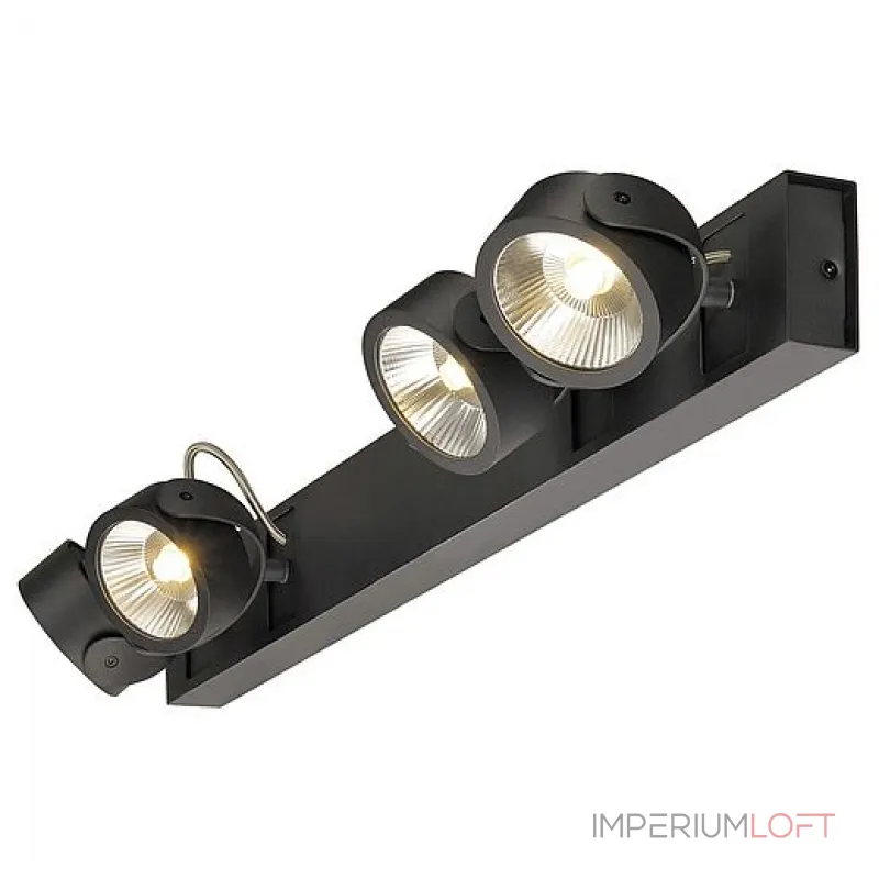KALU 4 LONG LED светильник накладной с COB LED 60Вт, 3000К, 4000лм, 24°, черный