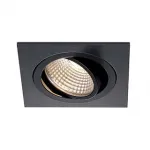 NEW TRIA LED DL SQUARE SET, светильник с COBLED 6.2Вт, 3000K, 38°, 625lm, с блоком питания, черный