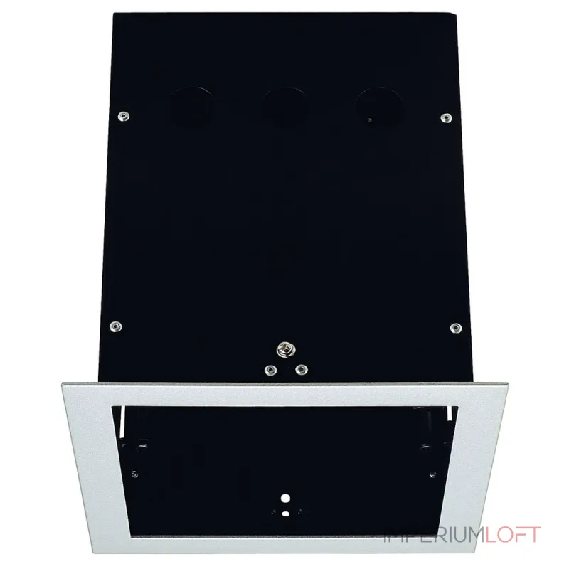 AIXLIGHT® PRO, 1 FRAME корпус с рамкой для 1-го светильникa MODULE, серебристый / черный