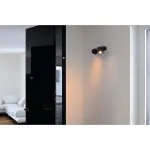 LIGHT EYE 2 GU10 светильник накладной для 2-х ламп GU10 по 50Вт макс., черный / хром
