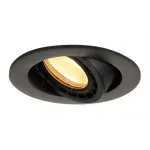 SUPROS 78 DL светильник встраиваемый с LED 9Вт (12Вт), 3000К, 700lm, 60°, черный