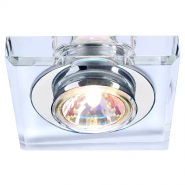CRYSTAL 1 светильник встраиваемый для лампы MR16 35Вт макс., хром/ стекло прозрачное кристаллическое