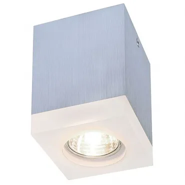 TIGLA SQUARE светильник потолочный для лампы GU10 50Вт макс., матированный алюминий / акрил матовый