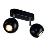 LIGHT EYE 2 GU10 светильник накладной для 2-х ламп GU10 по 50Вт макс., черный / хром