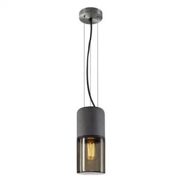 LISENNE PD светильник подвесной для лампы E27 23Вт макс., темно-серый базальт/ стекло дымч.