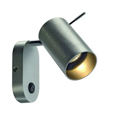 ASTO TUBE светильник настенный с выключателем для лампы GU10 75Вт макс., матированный алюминий