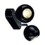 LIGHT EYE 2 GU10 светильник накладной для 2-х ламп GU10 по 50Вт макс., черный / хром