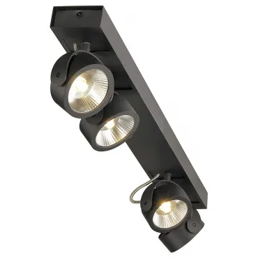 KALU 4 LONG LED светильник накладной с COB LED 60Вт, 3000К, 4000лм, 24°, черный от ImperiumLoft