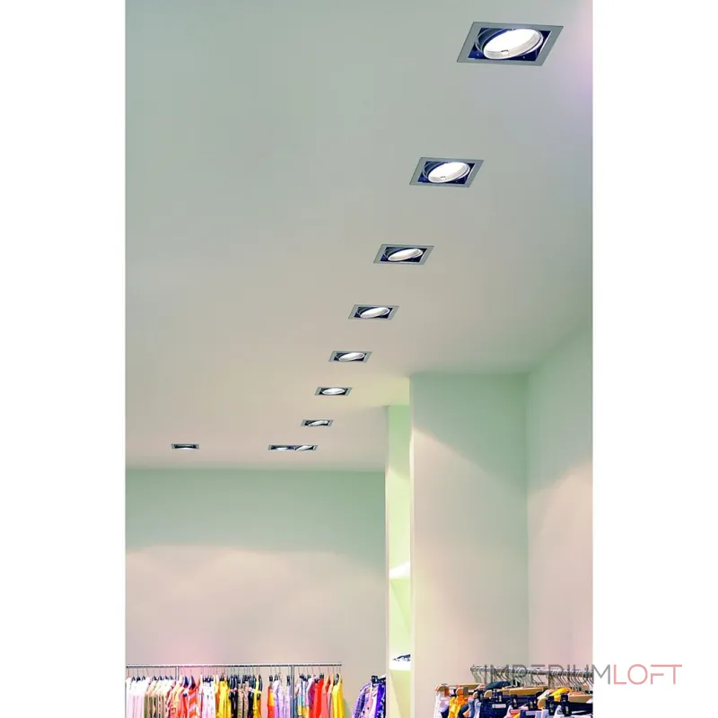 AIXLIGHT® PRO, 1 FRAME корпус с рамкой для 1-го светильникa MODULE, серебристый / черный