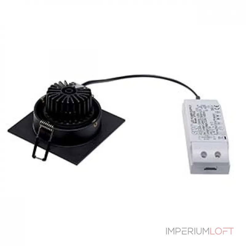 NEW TRIA LED DL SQUARE SET, светильник с COBLED 6.2Вт, 3000K, 38°, 625lm, с блоком питания, черный NEW TRIA LED DL SQUARE SET, светильник с COBLED 6.2Вт, 3000K, 38°, 625lm, с блоком питания, черный